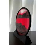 تابلو شنی واندرفول سند طرح دایره با مایع قرمز و قاب مشکی کد CBR01 - Image 7