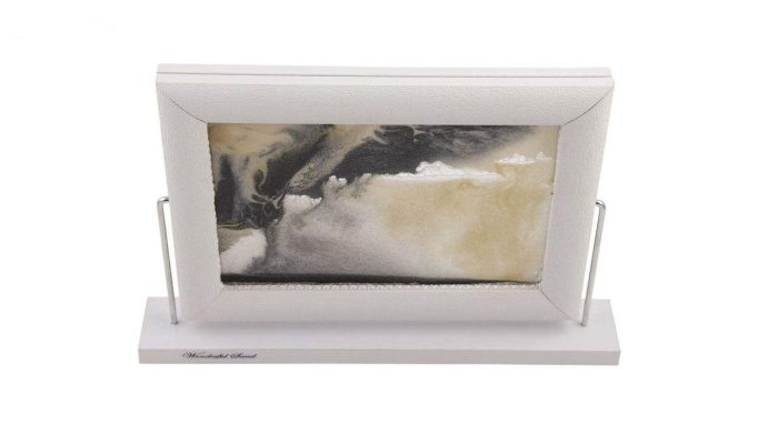 تابلو شنی واندرفول سند طرح مستطیل قاب سفید مایع شفاف کد RW - Image 7