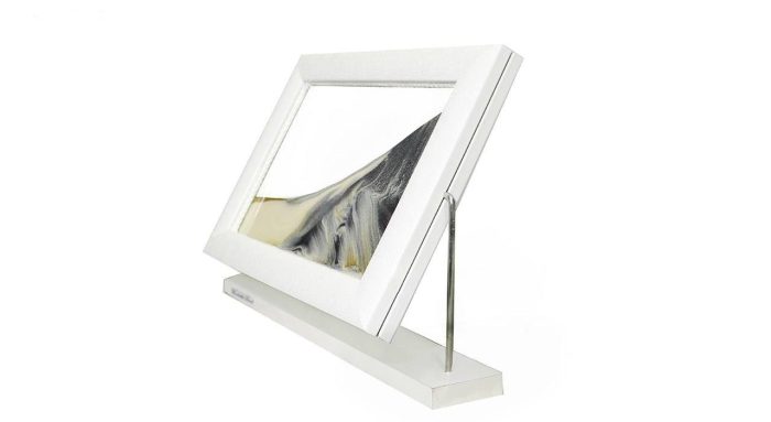 تابلو شنی واندرفول سند طرح مستطیل قاب سفید مایع شفاف کد RW - Image 9