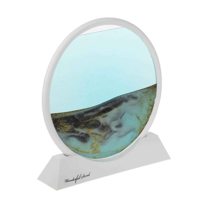 تابلو شنی واندرفول سند طرح دایره قاب سفید قابلیت انتخاب رنگ مایع تابلو - Image 4