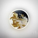 تابلو شنی واندرفول سند طرح دایره قاب سفید قابلیت انتخاب رنگ مایع تابلو - Image 13