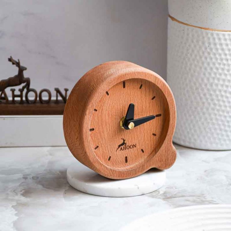 ساعت رومیزی چوبی