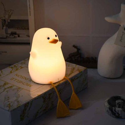 چراغ خواب سیلیکونی اردک نشسته
