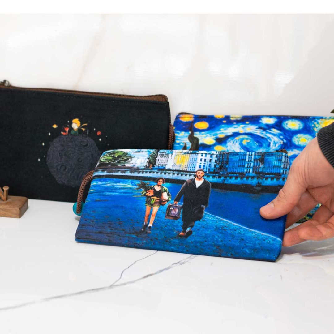 کیف با چاپ هنری جامدادی