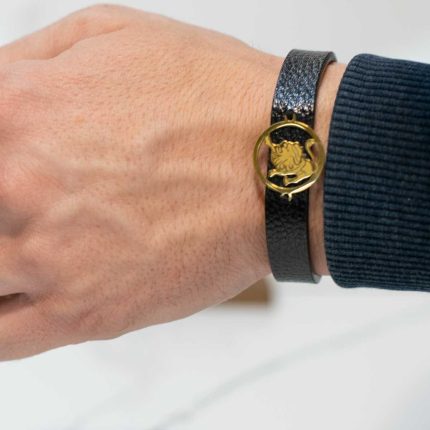 دستبند چرم ماه تولد