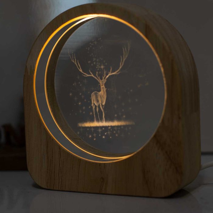 چراغ خواب کریستالی گوزن