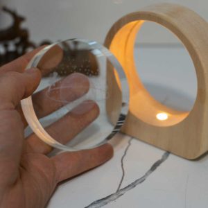 چراغ خواب کریستالی ماه و دختر