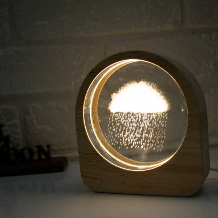 چراغ خواب کریستالی ابر و باران