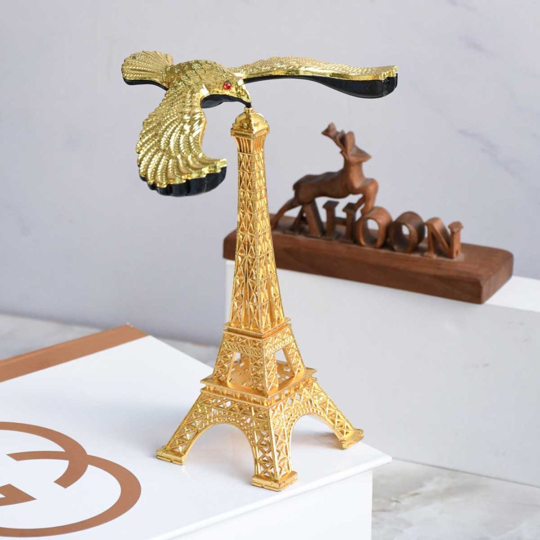 ماکت برج فلزی ایفل طلایی با عقاب