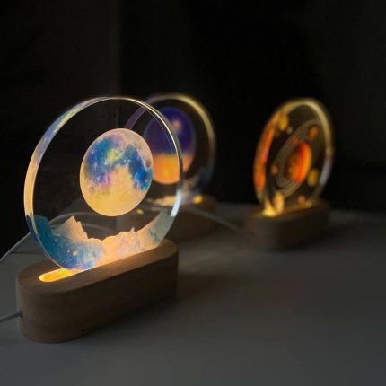 چراغ خواب کریستالی طرح فضایی