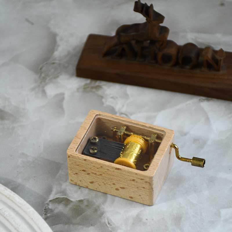 موزیک باکس طلایی چوبی
