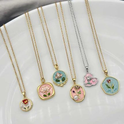 گردنبند کلاسیک طرخ گل