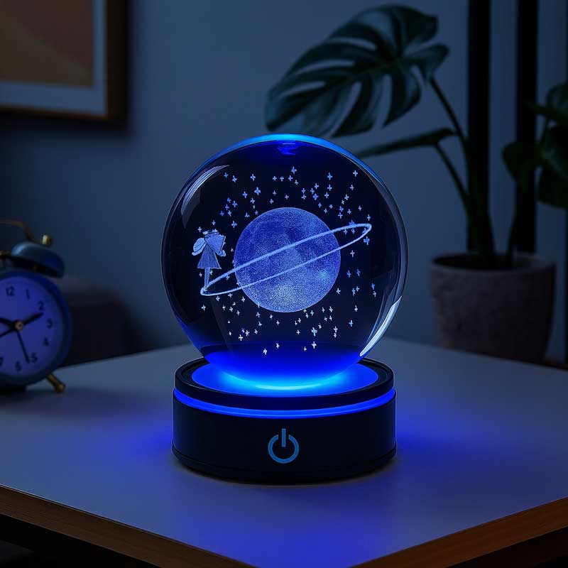 چراغخواب دکوری گوی کریستالی چراغدار