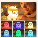 چراغ خواب سیلیکونی اردک چند رنگ