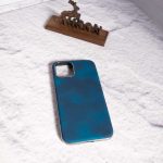قاب چرمی آیفون آبی