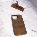 قاب چرمی آیفون قهوه ای