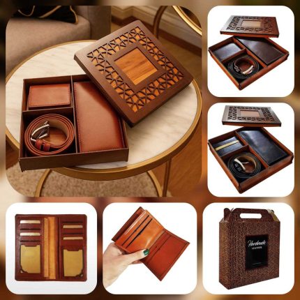 ست هدیه چرم طبیعی