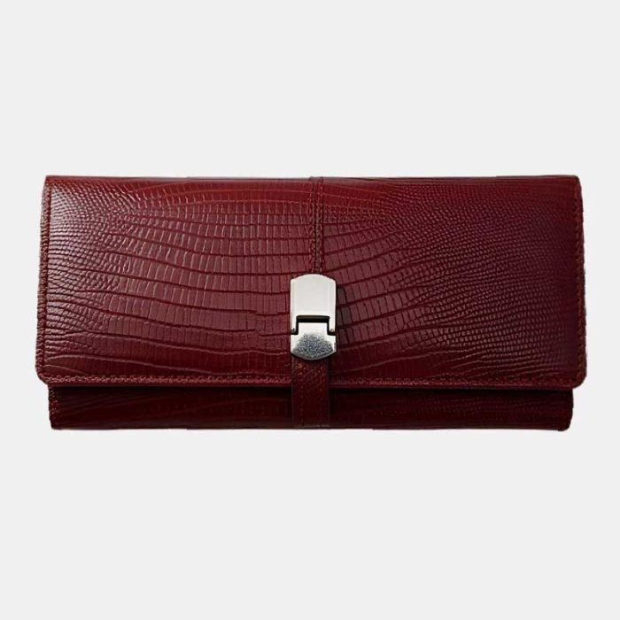 کیف چرم طبیعی قرمز