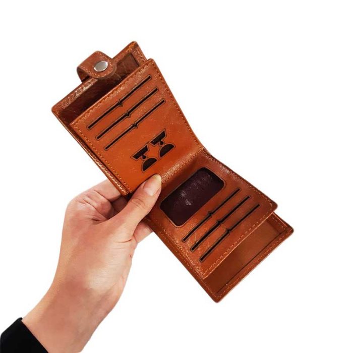 کیف پول جادار چرم طبیعی مدل کاوه