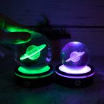 گوی کریستالی چند رنگ زحل