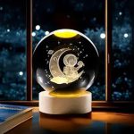 گوی کریستالی هلال ماه و فضانورد