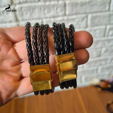 دستبند چرم طبیعی زنانه