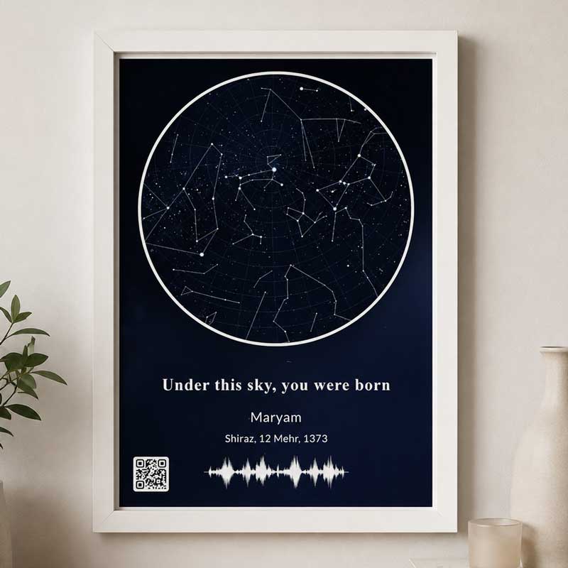 تابلو آسمان شب آشنایی