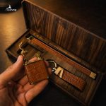 خرید ست چرم طبیعی ست هدیه فندک، جا سوییچی و دستبند چرم
