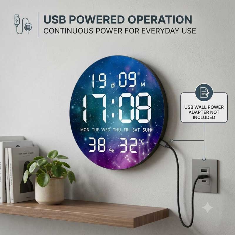 ساعت دیواری دیجیتالی مدل JG1003